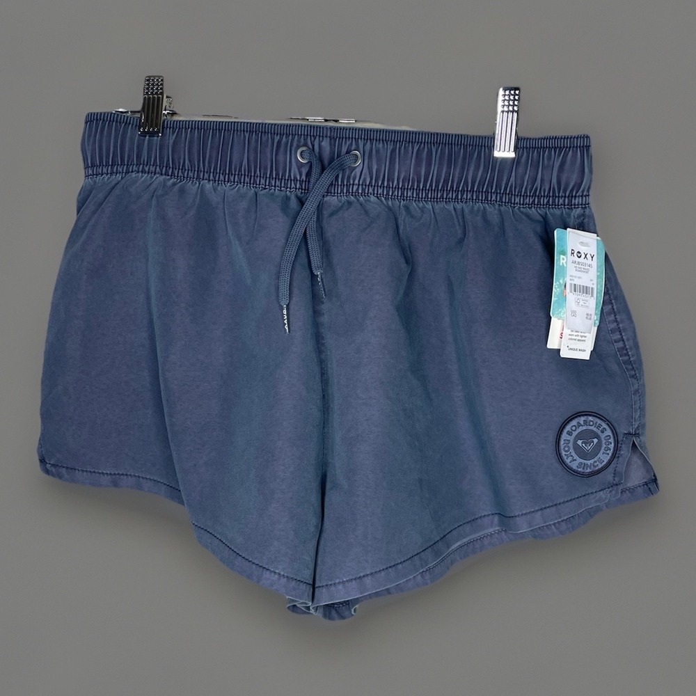 Roxy Women's Navy 'No Bad Waves' Boardshort Swim Short Size Medium NWT
